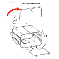Fisher & Paykel Fisher and Paykel RA6102MEDS Freestanding Lower Oven Door Seal Gasket RA610MEDS spare part