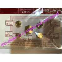 Fisher & Paykel Fisher Paykel Cooktop CG913T, CG912T, 80034, 87996, Lpg Nozzle Gas Jet Set spare part