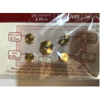 Fisher & Paykel Fisher Paykel Cooktop CG913TM, CG912TM, CG905DWAC Lpg Nozzle Gas Jet Set spare part