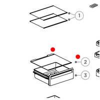 Haier Haier Fridge Veggie Bin Glass Cover Crisper Drawer Shelf HRF230BW HRF230BS spare part
