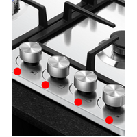 Haier Haier Cooktop Knob Stainless Steel HCG905WFCX3 HCG604WFCX3 Price for Each Knob spare part