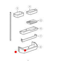 Haier Haier Fridge Shelf Door Bottom or Bottle Shelf HRF360BDG spare part