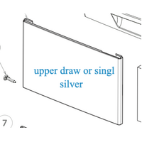 Fisher & Paykel Fisher Paykel Dishdraw Front Panel Upper Draw Or Single Draw DD60DCX6, Silver 522903 spare part