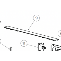 Fisher & Paykel Fisher & Paykel Dishwasher Top Molding Door Black DW60FC2B2, DW60FC4B2 spare part
