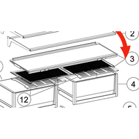 Fisher & Paykel Fisher Paykel Fridge Veggie Bin Cover Shelf RS80A1 spare part