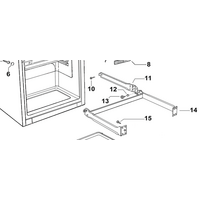 Fisher & Paykel Fisher Paykel Fridge Veggie Bin Or Crisper Bin Roller Wheels Side Rail Left Side E415H Series spare part