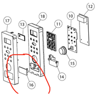 Fisher & Paykel Fisher Paykel Microwave Push Door Button OM25BLCX1 spare part
