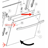 Fisher & Paykel Fisher Paykel Oven Door Glass Outer External OB60SCMW1 spare part