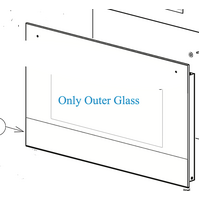 Fisher & Paykel Fisher Paykel Oven Door Outer Glass External Glass Model OR90SC spare part