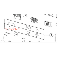 Fisher & Paykel Fisher Paykel Oven Glass Control Panel 80469, OR90SDBGFX1 spare part