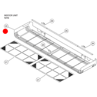 Fujitsu Fujitsu Air Conditioner Indoor Panel Grille – Fits ABTA18/24LATN, ABTF18/24LAT, ABT14/18/24RGAW Models Fujitsu Air Conditioner Indoor Panel Grille – spare part