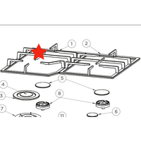 Haier Haier Cooktop Trivet Left Hand HCG604WFCG3 spare part