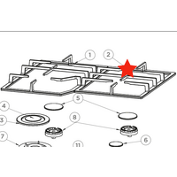 Haier Haier Cooktop Trivet Right Hand HCG604WFCG3 spare part