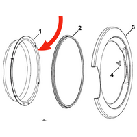 Haier Haier Dryer Door Glass Or Clear Plastic Inner Window HDY-E60, HDYD60, HDV60E1, HDV50E1, HDV60A1 0200055 Haier Dryer Door Glass Or Clear Plastic Inner spare part