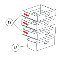 Haier Haier Freezer Bin Middle Or Top HRB227W, HRB227S spare part