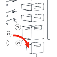 Haier Haier Freezer Lowest Basket Bin HFZ238 Ha Aa 61145-B, HFZ238 Ha Aa 61145-A spare part