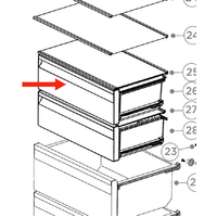 Haier Haier Fridge 1ST Draw From Top Vegghie Draw HRF450BS2 spare part