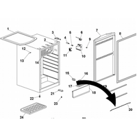 Haier Haier Fridge Bottle Rail Lower HRZ113SS, HRZ-113, HRZ113 spare part
