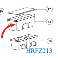 Haier Haier Fridge Crisper Bin Shelf HRZ-241, HRFZ213- HRFZ-213, HR02X00084 spare part