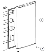 Haier Haier Fridge Door 61075-A HRZ-241 62228-A HRF241VW spare part