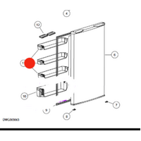 Haier Haier Fridge Freezer Middle and Upper Shelf On Door HRZ-322, 61143-B spare part