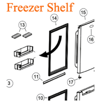 Haier Haier Fridge Freezer Up Or Low Shelf HRF220TW, HRF220TS spare part