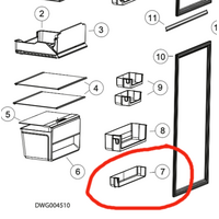 Haier Haier Fridge Fridge Lowest Shelf HRF220TW, HRF220TS,**X01173 spare part