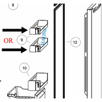 Haier Haier Fridge Fridge Middle Or Upper Shelf HRF454TW, HRF454TS, 61250, 61251, 62193, HRF454TW2, *X01241 spare part