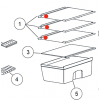 Haier Haier Fridge Glass Shelf HRB227W, HRB227S, Price for Each Shelf spare part