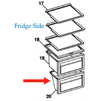 Haier Haier Fridge Lowest Draw HSBS582AW spare part