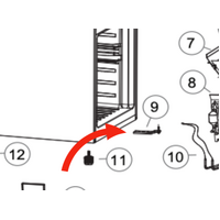 Haier Haier Fridge Middle Hinge With Leg HRF340BW2 spare part