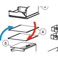 Haier Haier Fridge Middle Shelf HRF220TW, HRF220TS, *X01180 spare part