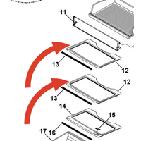 Haier Haier Fridge Middle Shelf HTMR480WH, HTMR480SS, 61010, 61011,*12520 spare part