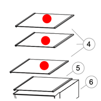 Haier Haier Fridge Shelf Middle Or Low Or Top HRF340BW2 HBM340SA1 HBM340WH1 HRF340BS2 spare part