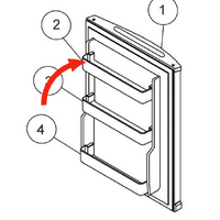 Haier Haier Fridge Shelf On Door Top HBF130, HBF130S HBF130W, HBF130 Wh, HBF130SS spare part