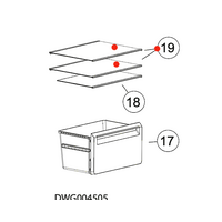 Haier Haier Fridge Top Or Middle Shelf HRF360TW, HRF360TS , HRF360TW2, HRF360TS2, ***X00995 spare part