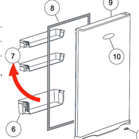 Haier Haier Fridge Upper Shelf On Door spare part
