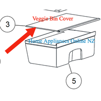 Haier Haier Fridge Veggie Bin Cover HRB227W, HRB227S spare part