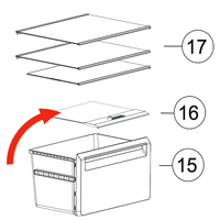 Haier Haier Fridge Veggie Bin Cover HRF360TW3 Ha Aa 62218-A spare part