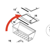 Haier Haier Fridge Veggie Bin Cover HTMR480WH, HTMR480SS, 61010, 61011,*12520 spare part