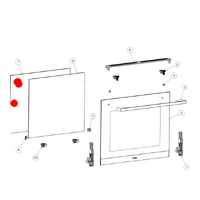 Haier Haier Oven Inner Door Glass HWO60S8EPB2 HWO60S7MX4 HWO60S7MB4 HWO60S8EPX2 spare part
