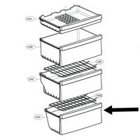 LG LG Freezer First 1ST Lower Draw AJP72975308 spare part