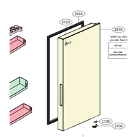LG LG Fridge Door without Shelf and Seal GB-B300PL (GN-B389FLDM.APYRGAP) spare part