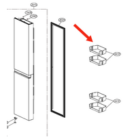 LG LG Fridge (Freezer) Door Shelf MAN64890201 spare part