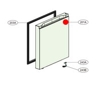 LG LG Freezer Door without Shelf and Seal GB-B300PL (GN-B389FLDM.APYRGAP) spare part