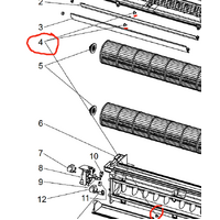 Mitsubishi Mitsubishi Aircon Vane Sleeve MFZ-KA50VA, MFZFB50VA-A2, Sold As 2 Pcs spare part