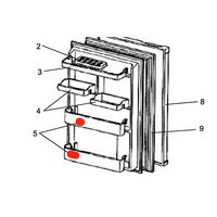Mitsubishi Mitsubishi Fridge Door Bottle Shlf Low Or One Up MR-FC263EP-A spare part