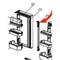 Mitsubishi Mitsubishi Fridge Door Flapper French Door Board Heater MR-LX630EM-GSL-A MR-LX630EM-GBK-A spare part