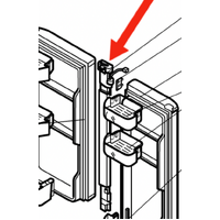 Mitsubishi Mitsubishi Fridge Door Flapper French Door Board Heater Rot MREX655W MR-EX655W spare part