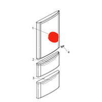 Mitsubishi Mitsubishi Fridge Door MR-CX370EJ-R-A, Red spare part